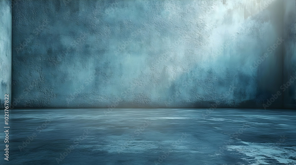 Blue Concrete Wall and Floor Background Blue Concrete Wall and Floor Background