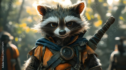 Raccoon Character Illustration - Fantasy Character Design