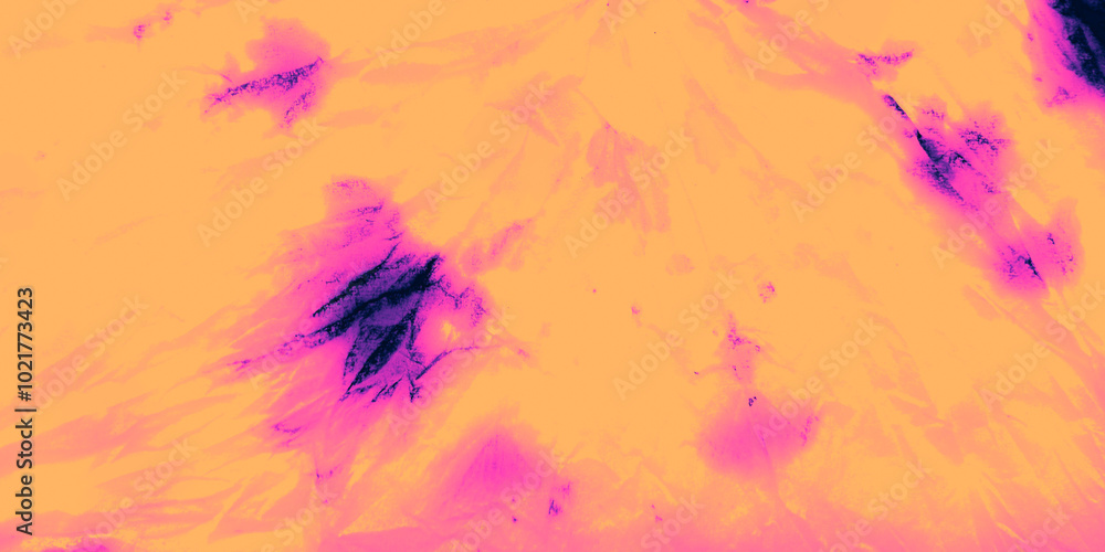 Obraz premium Orange Textured Design Print. Tie Dye Texture.