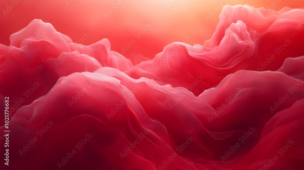 Abstract Red Wavy Background Illustration Abstract Red Wavy Background Illustration