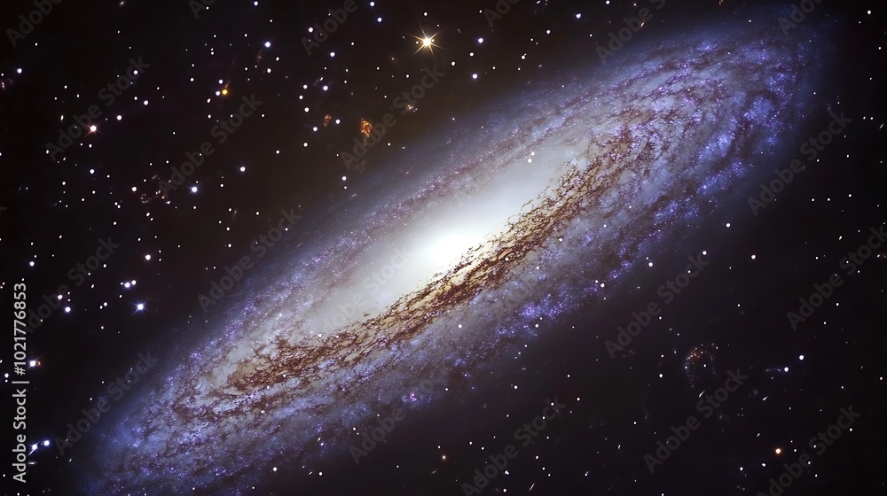Spiral Galaxy in Space, Starry Night Sky Spiral Galaxy in Space, Starry Night Sky