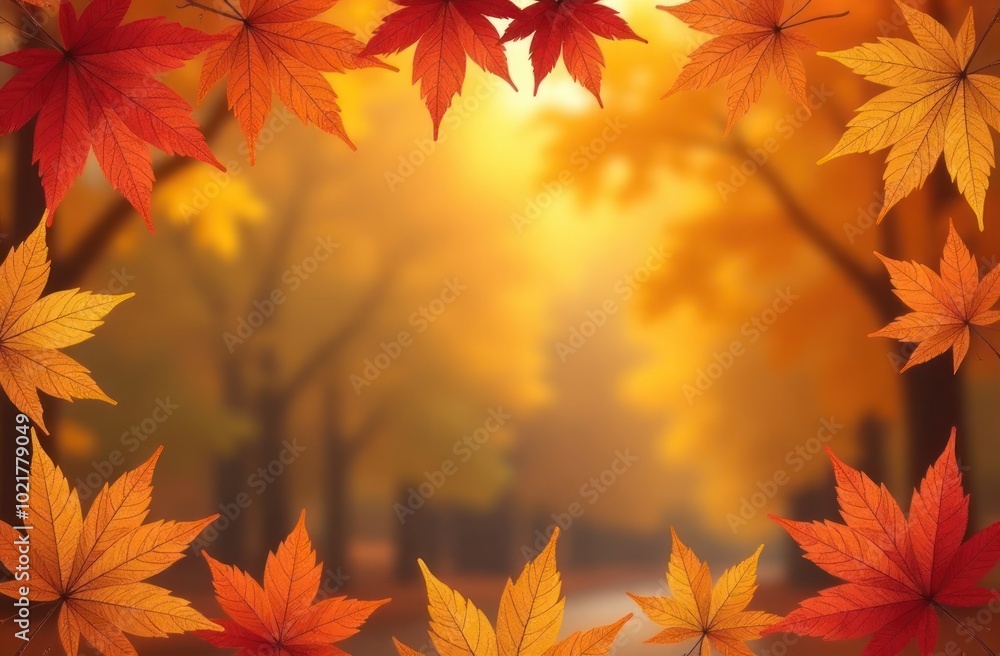 Autumn frame background with free place for text. Autumn frame background with free place for text.