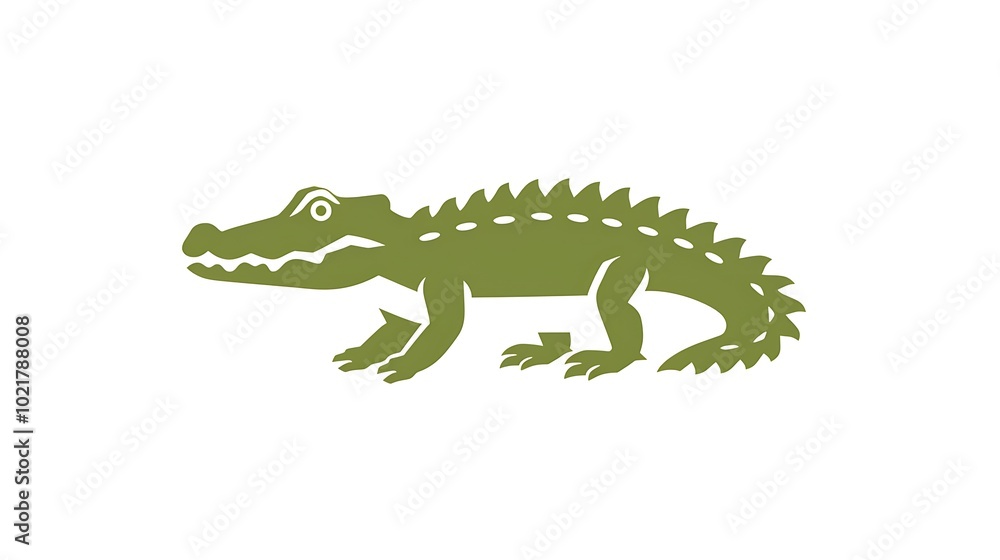Design a modern minimalistic crocodile logo icon isolated on a white background Design a modern minimalistic crocodile logo icon isolated on a white background