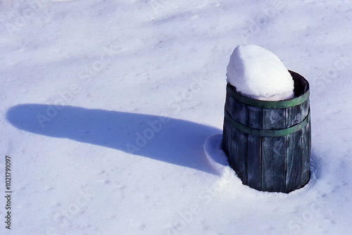 Barrel in the Snow