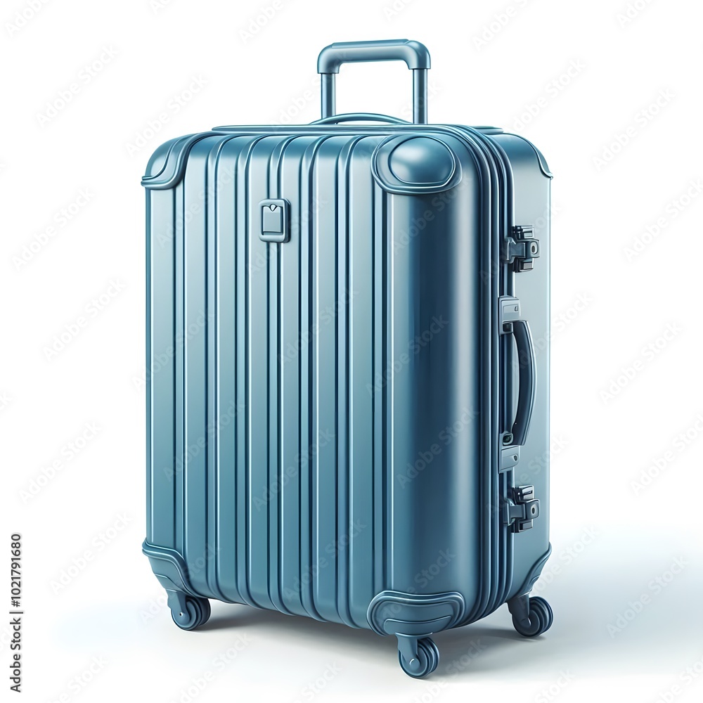 Travel suitcase, Isolated on a white background, vacation travel time concept, modern luxury suitcase Travel suitcase, Isolated on a white background, vacation travel time concept, modern luxury suitcase