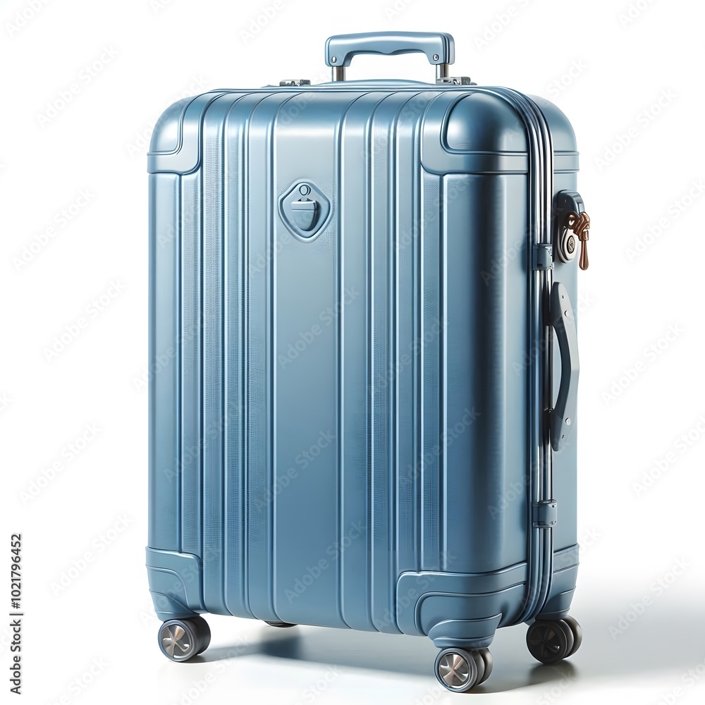 Travel suitcase, Isolated on a white background, vacation travel time concept Travel suitcase, Isolated on a white background, vacation travel time concept