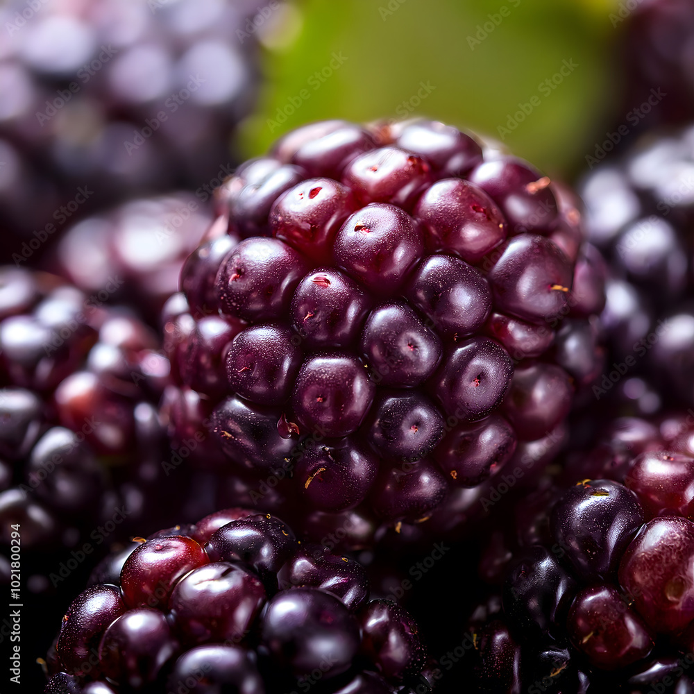 Close-up macro shot of fresh blackberries Close-up macro shot of fresh blackberries