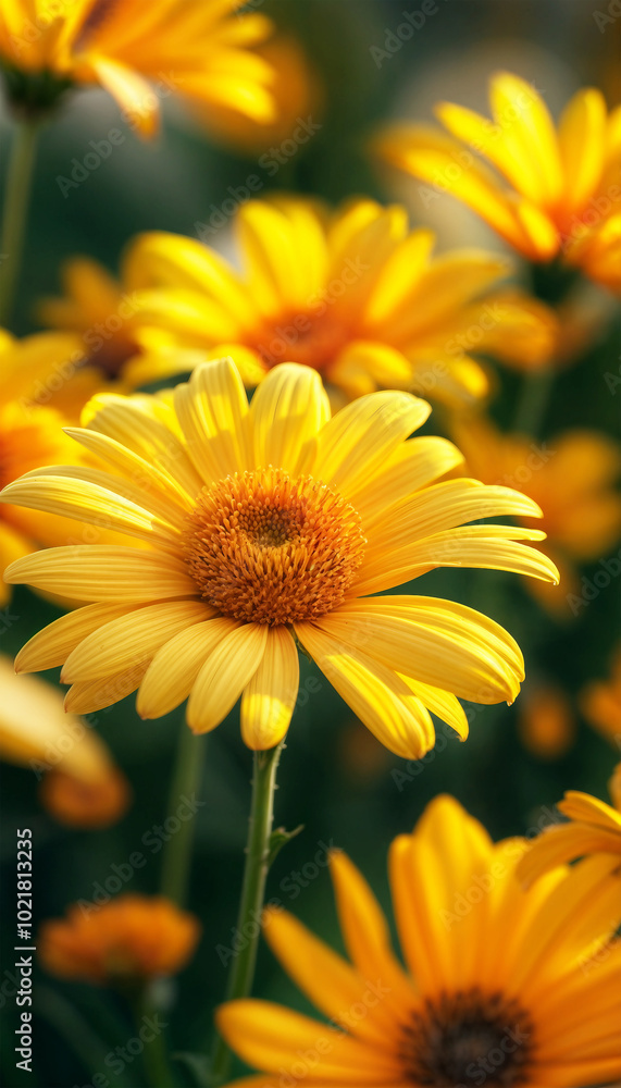 Chamomile background. Yellow daisies. Screensaver for smartphone Chamomile background. Yellow daisies. Screensaver for smartphone