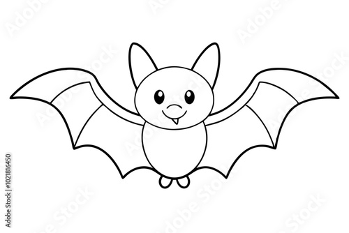 Cute bat halloween coloring pages for kids. Trace and color bat halloween. Vampire bat animal halloween vector. Coloring book for kids. Kindergarten and preschool worksheets printable for kids.