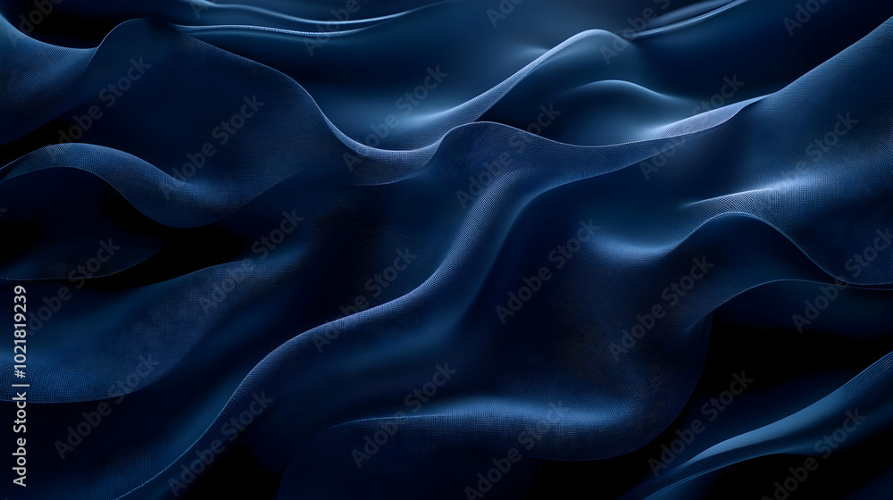 Obraz premium Abstract 3D Blue Wavy Background