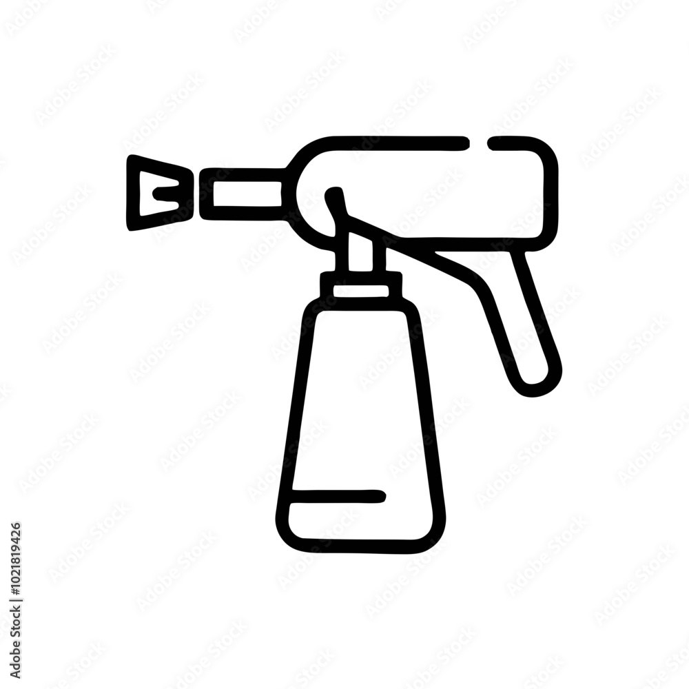 Spray bottle for cleaning with blank space for graphic design concept Spray bottle for cleaning with blank space for graphic design concept