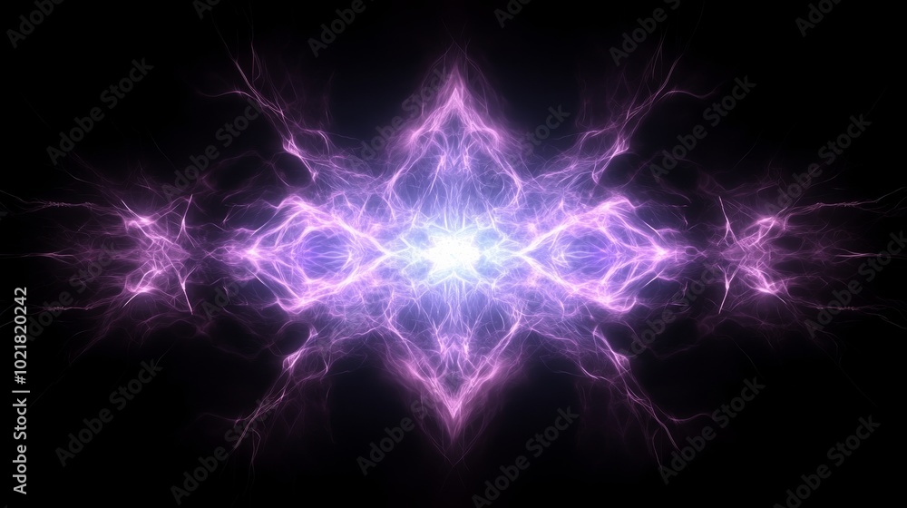 Fototapeta premium Abstract glowing shapes create a futuristic background vector design. -