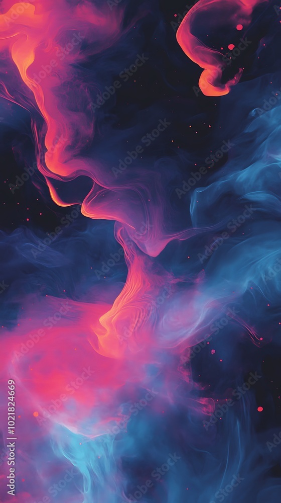 Fototapeta premium Abstract Colorful Swirls & Nebula, Galaxy Space Background