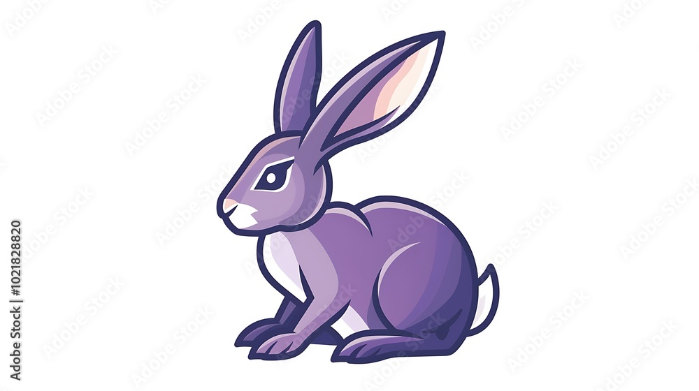 Illustrate a stylish minimalistic jackrabbit logo icon isolated on a white background Illustrate a stylish minimalistic jackrabbit logo icon isolated on a white background