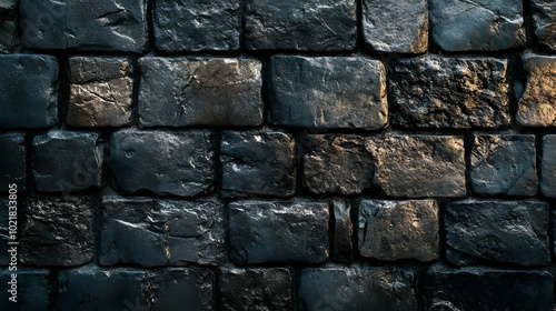 Dark Stone Wall Texture Background