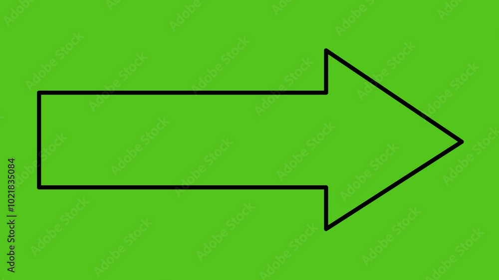 video animation arrow outline being drawn, on a green chroma key background video animation arrow outline being drawn, on a green chroma key background