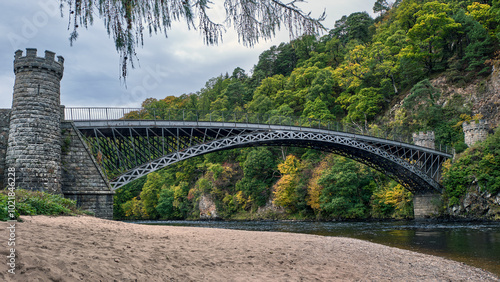 Craigellachie Bridge is a cast iron arch bridge across the River Spey at Craigellachie, near to the village of Aberlour in Moray, Scotland. It was designed by Thomas Telford.