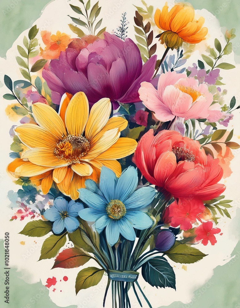 Vibrant bouquet of flowers Vibrant bouquet of flowers