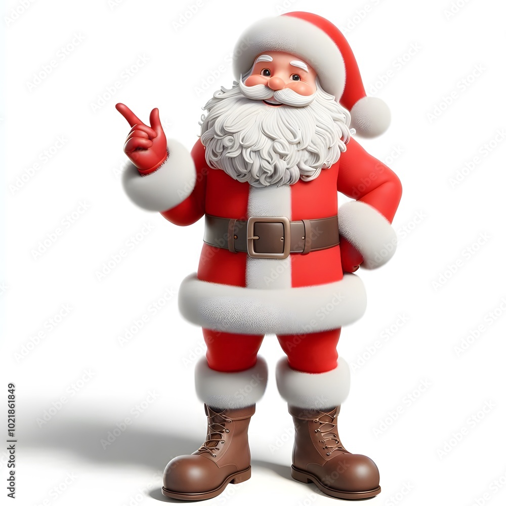 3D cartoon character Santa Claus Marry Christmas happy smile, Santa Claus's character is isolated on a white background. 3D cartoon character Santa Claus Marry Christmas happy smile, Santa Claus's character is isolated on a white background.