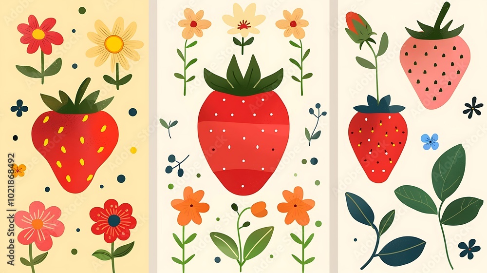 Berries set on abstract background. Cherry, raspberry, blueberry, blackberry, strawberry and other berry taste. Fresh summer juicy berry. Flat Vector illustration Berries set on abstract background. Cherry, raspberry, blueberry, blackberry, strawberry and other berry taste. Fresh summer juicy berry. Flat Vector illustration