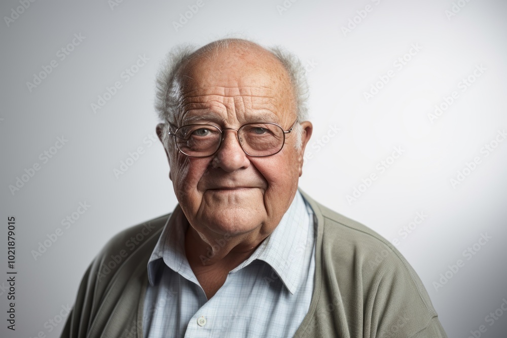 Portrait of a senior man with glasses smiling at the camera. Portrait of a senior man with glasses smiling at the camera.