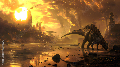 Asteroid Impact Dinosaur Extinction Visuals