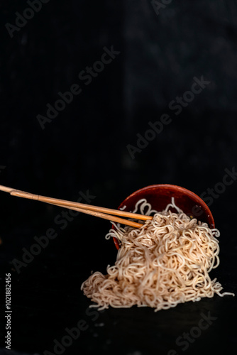 chopsticks and bowl