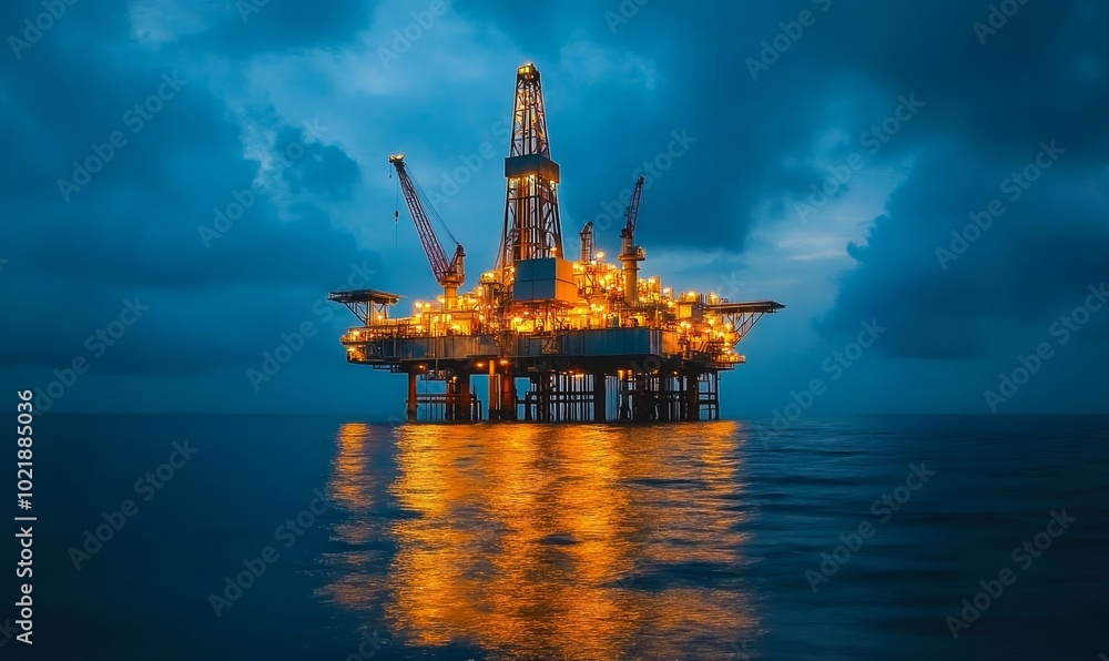 Obraz premium Deepwater oil platform in the