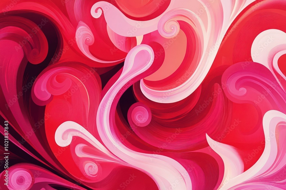 Abstract red and pink swirls creating a vibrant and energetic design Abstract red and pink swirls creating a vibrant and energetic design