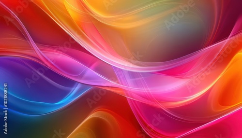 Abstract vibrant color curve wallpaper with dynamic movement and space