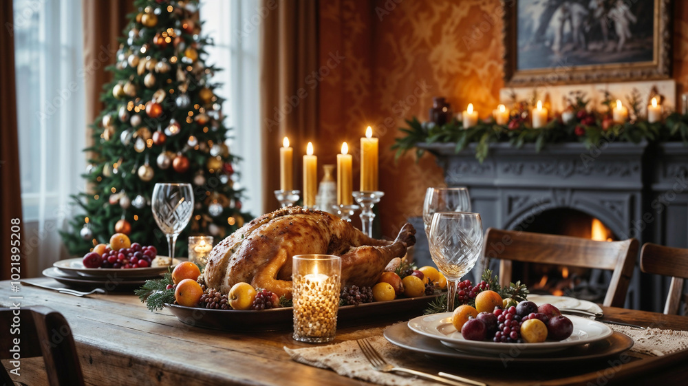 christmas table setting