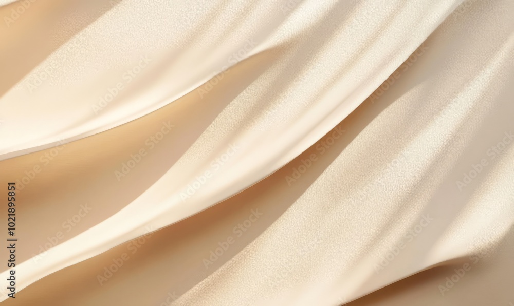 Fototapeta premium Light beige background for product presentation with a light and shadows pattern on it