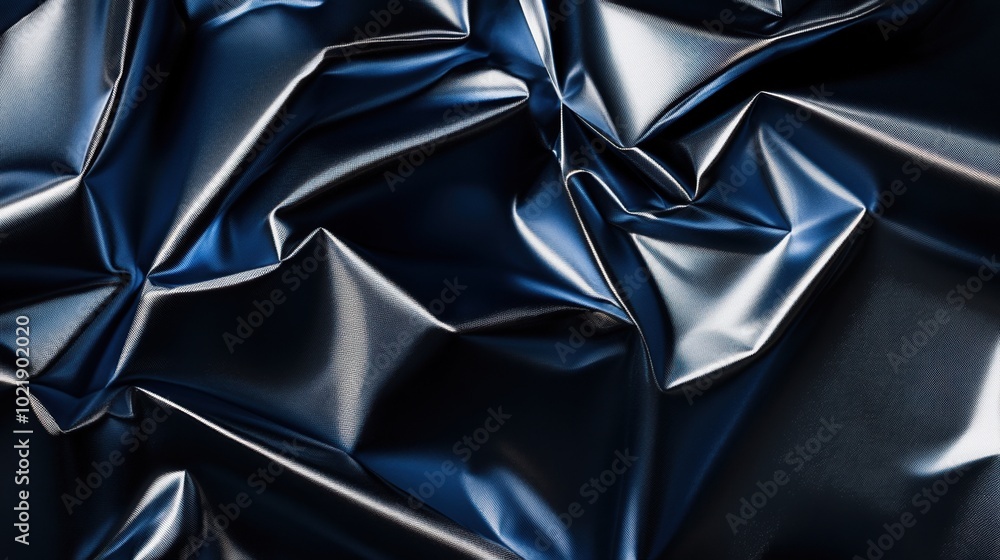 Obraz premium Elegant cobalt blue silk fabric with gentle folds for fashion design