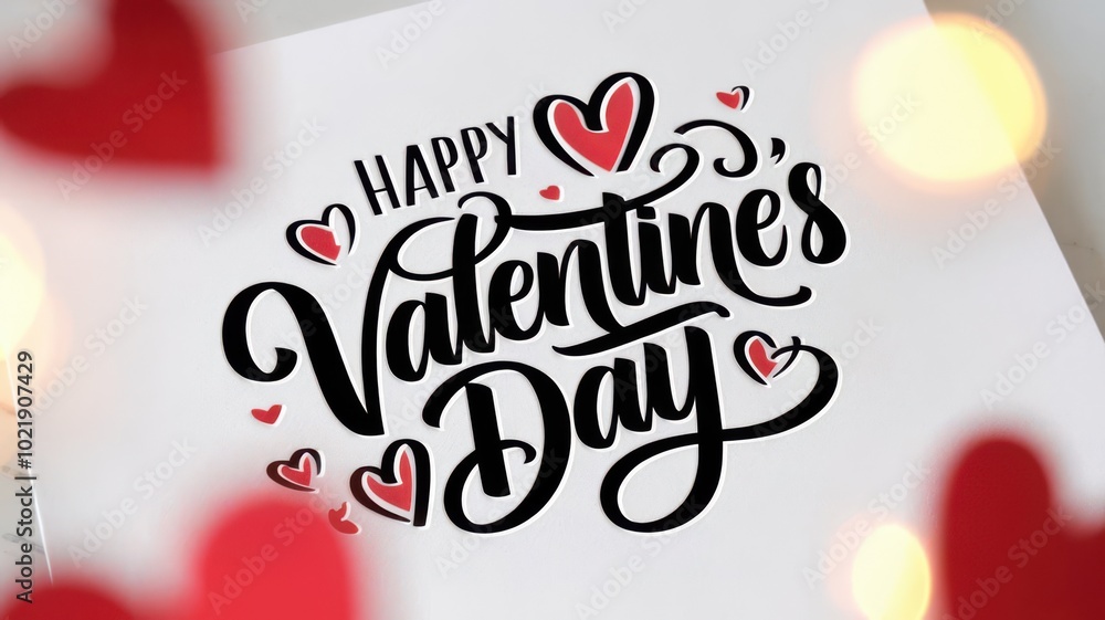 Fototapeta premium Text Valentines day. Valentines day card