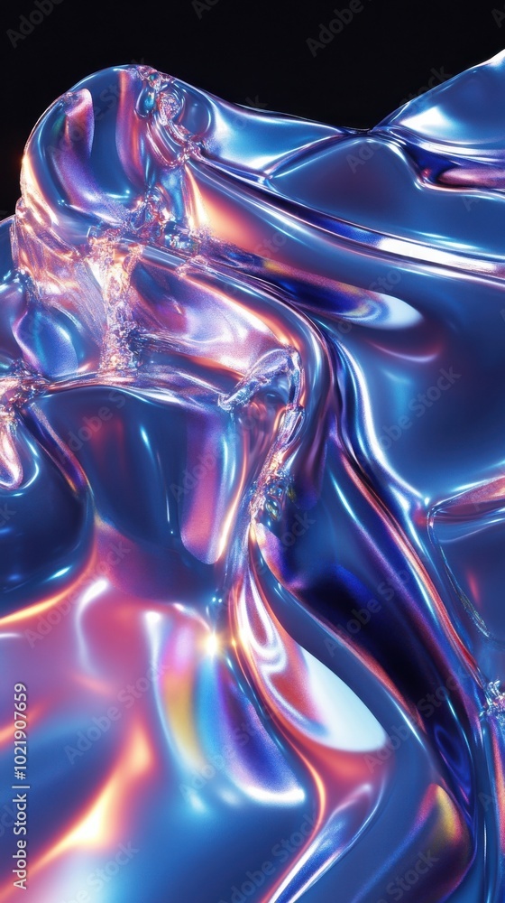 Iridescent wave pattern for digital media and design projects Iridescent wave pattern for digital media and design projects
