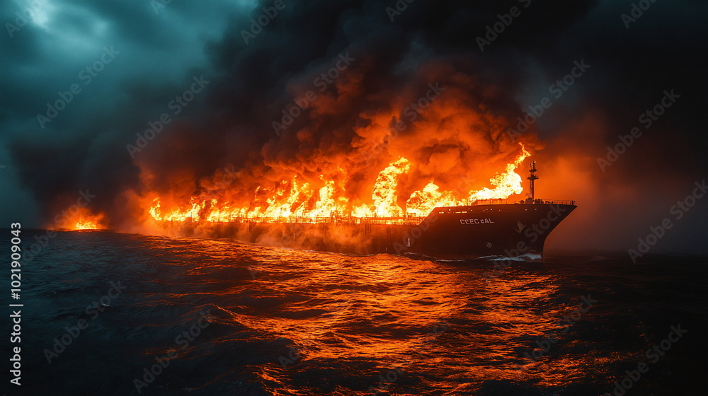 Critical Moments with a Oil Tanker Fires at Sea Critical Moments with a Oil Tanker Fires at Sea