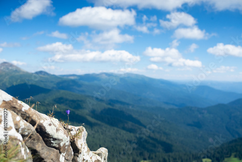 landscape with mountains and clouds