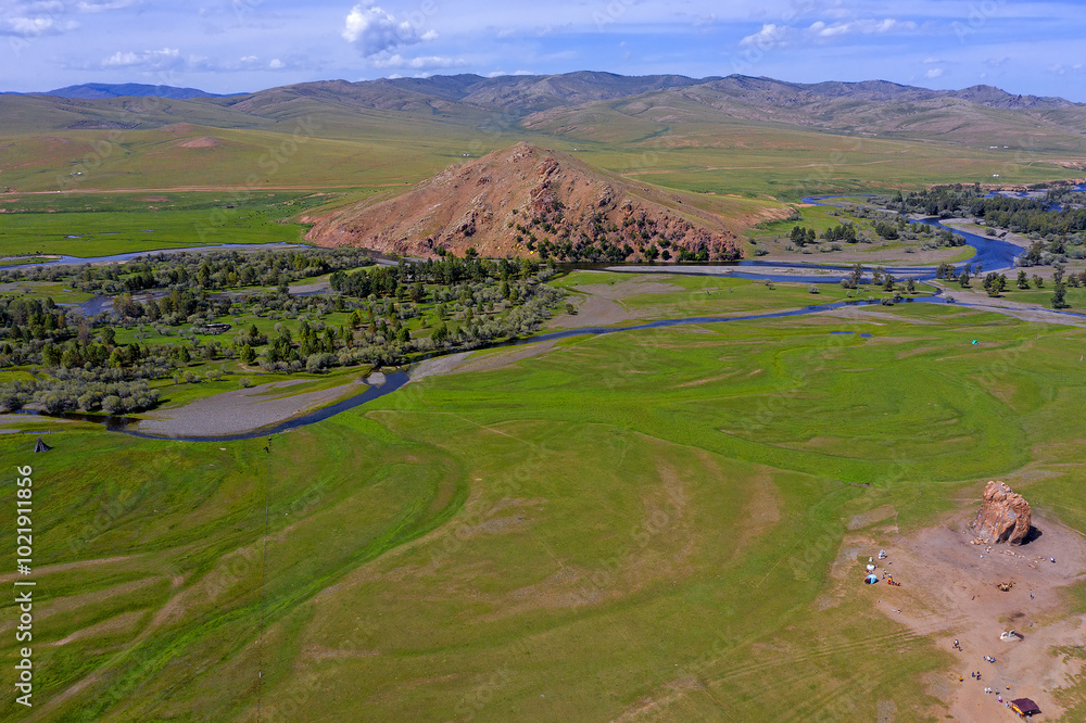 Tourist attraction Taikhar Chuluu (Taikhar rock) - It is situated 22km from Tsetserleg town on a bank of Khoid Tamir River in Ikhtamir Soum, Arkhangai province, Mongolia