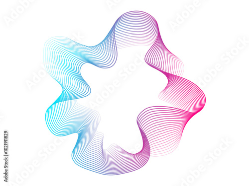 Collection of colorful neon sound waves. Sound curve, radio frequency spectrum lines for equalizer . Colorful spectrum for music poster and banner. Vector illustration.