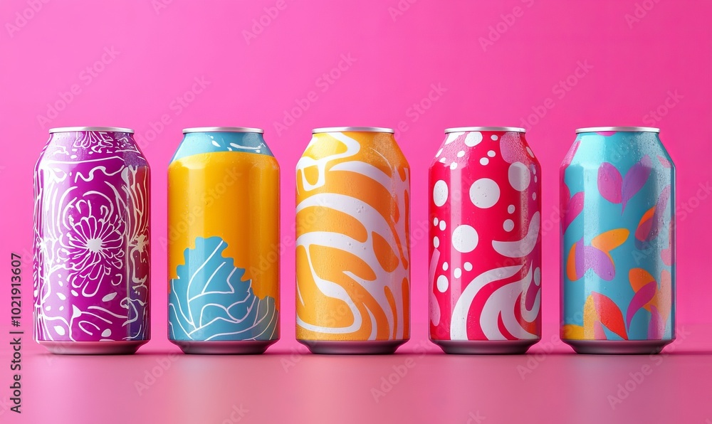 Product Packaging Soda Cans Mockup Product Packaging Soda Cans Mockup