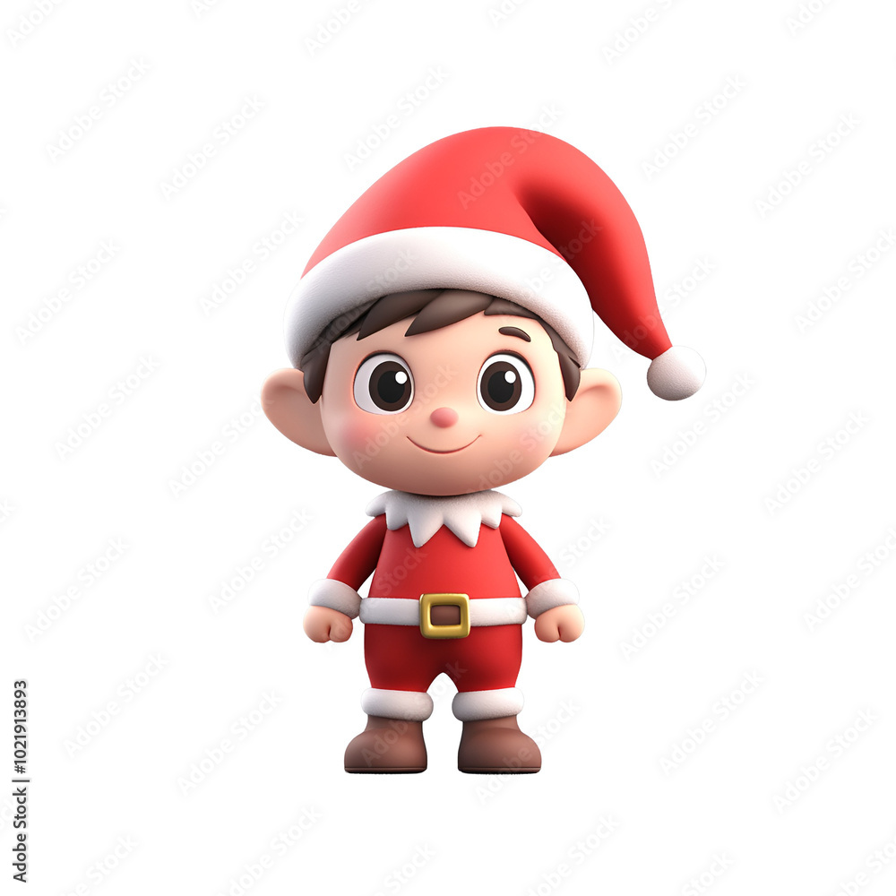 3D Render Illustration Cartoon: A Happy Christmas Elf Character, Isolated on Transparent Background, PNG 3D Render Illustration Cartoon: A Happy Christmas Elf Character, Isolated on Transparent Background, PNG