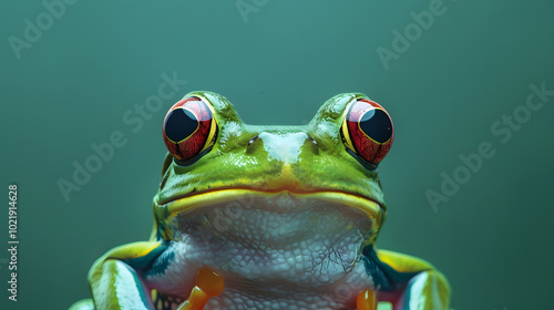 Monochrome Frog Isolated on Pure Background