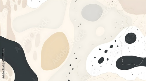 Seamless Background of abstract Shapes and Textures in white Tones. Creative Wallpaper