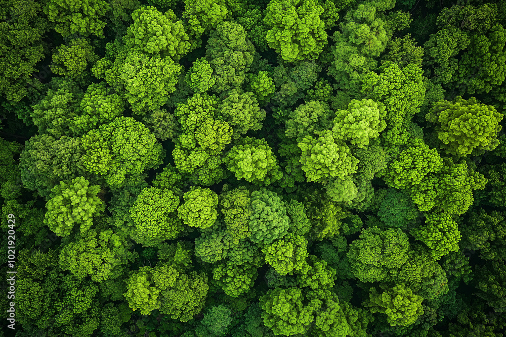 Aerial View of Lush Green Forest Canopy Aerial View of Lush Green Forest Canopy