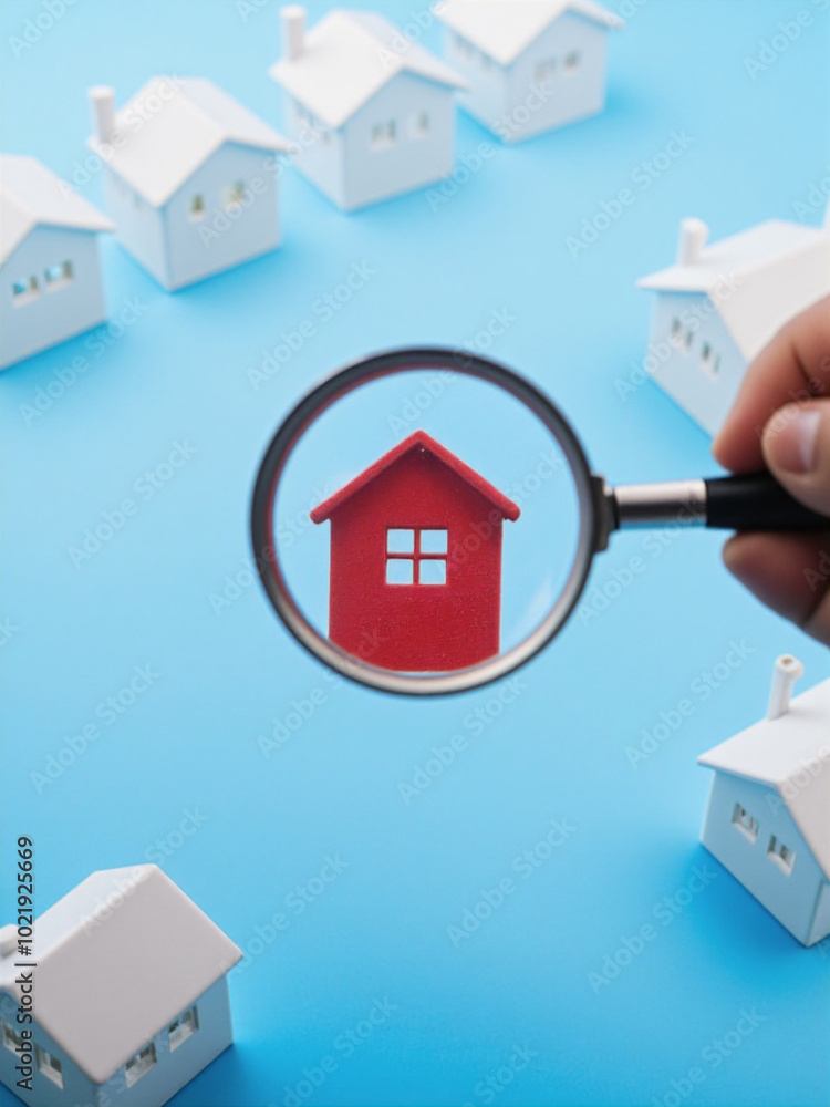 house and magnifying glass house and magnifying glass