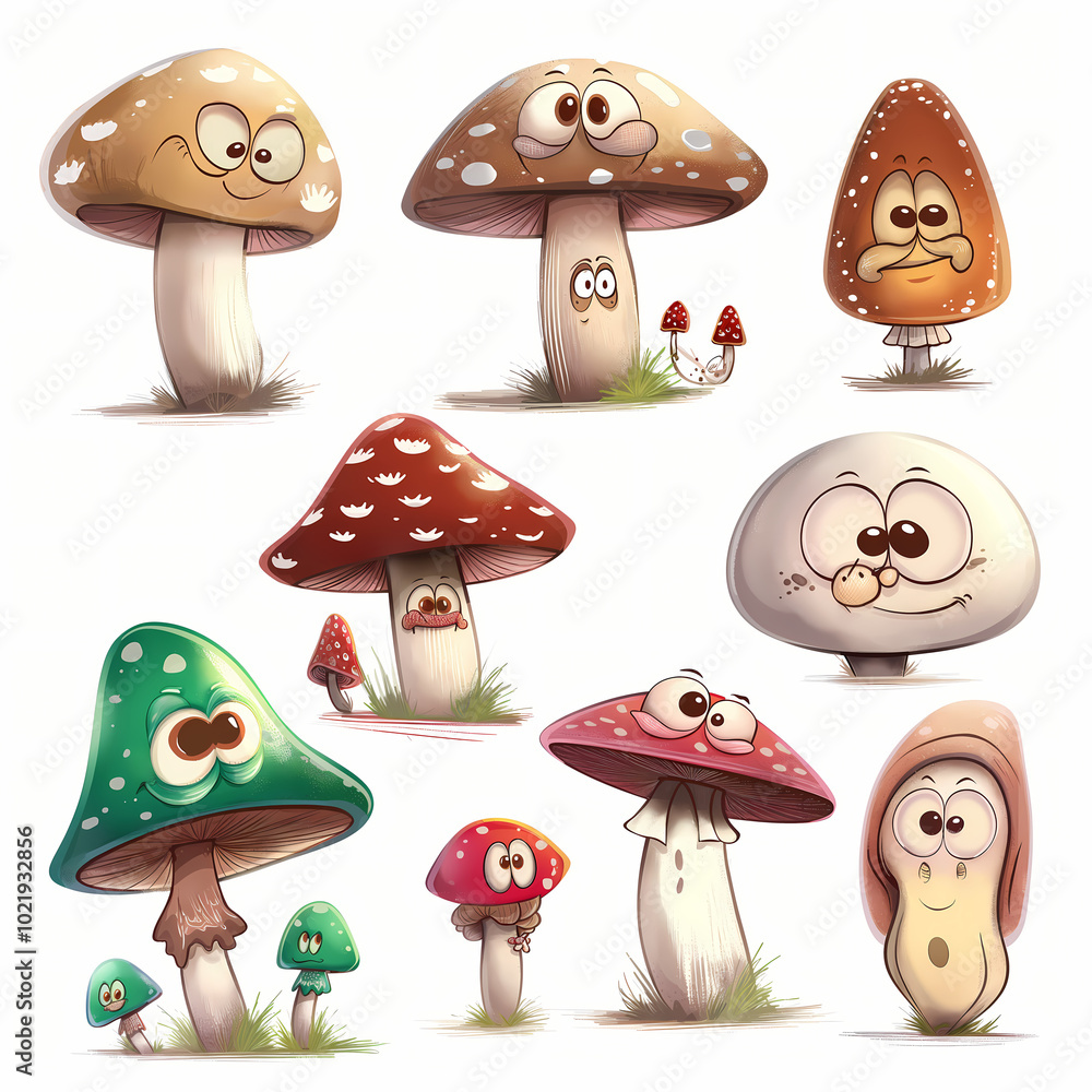 mushrooms in the grass mushrooms in the grass