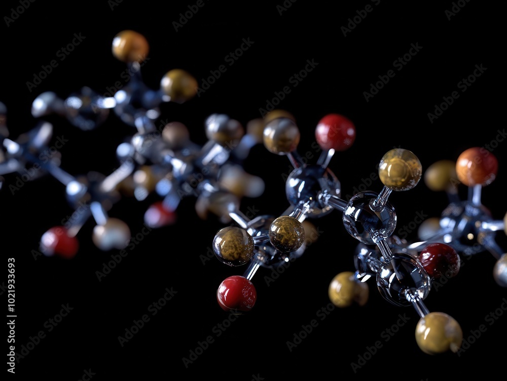 3d rendering of a complex molecule illustrating biological and chemical concepts. the intricate design highlights connections and interactions, evoking the essence of scientific exploration 3d rendering of a complex molecule illustrating biological and chemical concepts. the intricate design highlights connections and interactions, evoking the essence of scientific exploration