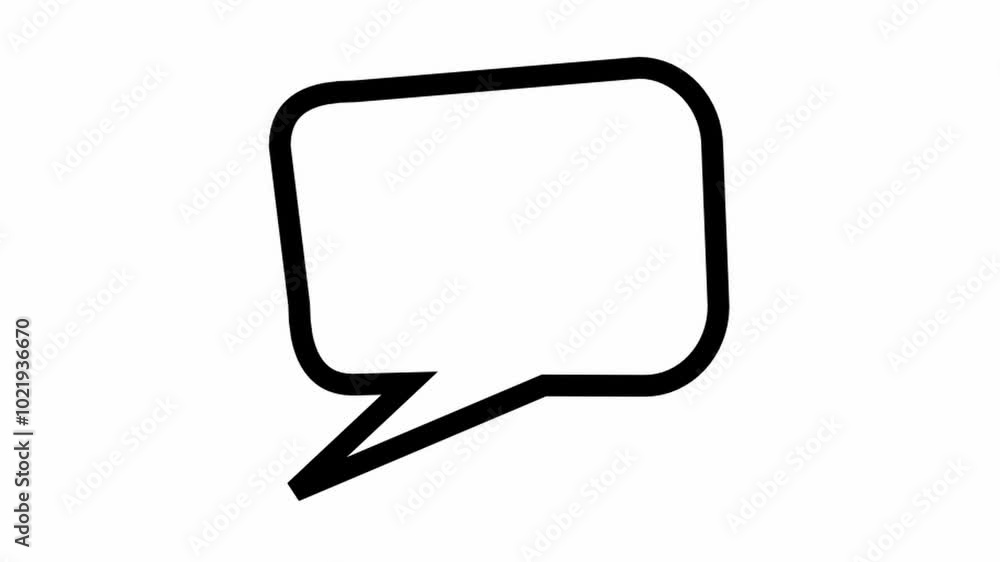 Modern Chat or conversation bubble animated icon - Conversation bubble icon animation Modern Chat or conversation bubble animated icon - Conversation bubble icon animation