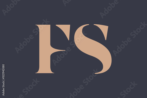 Abstract letter FS logo. This logo icon incorporate with abstract shape in the creative way. 