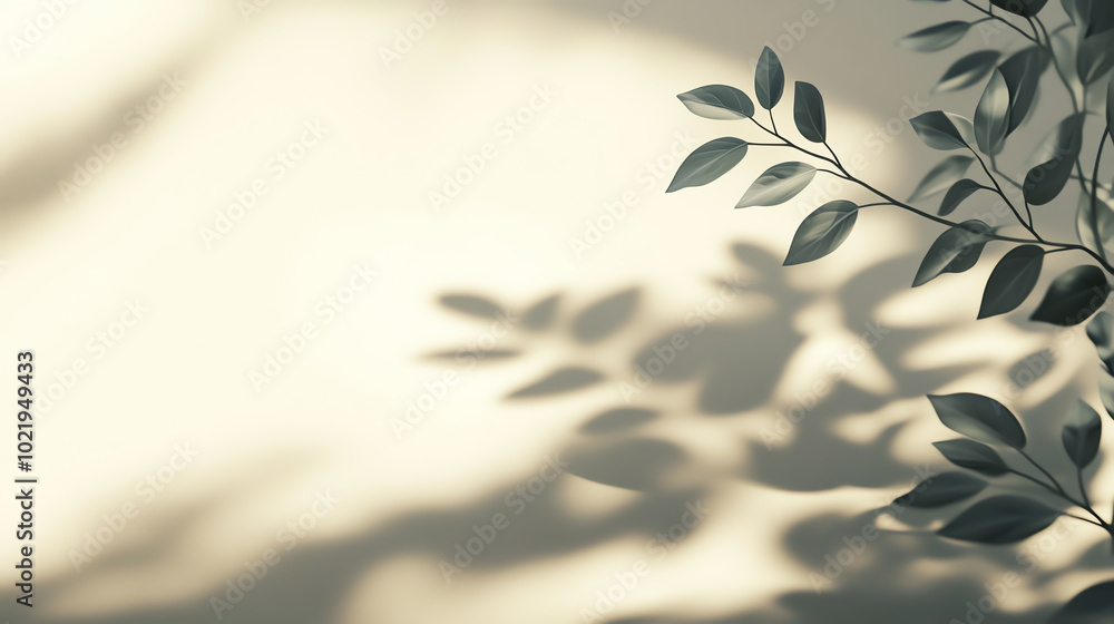 A close-up view of leaves casting beautiful shadows on a soft, light-colored background, creating a serene and calming atmosphere. A close-up view of leaves casting beautiful shadows on a soft, light-colored background, creating a serene and calming atmosphere.